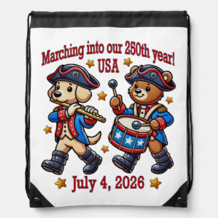 July 4th USA 250th Anniversary Semiquincentennial  Drawstring Bag