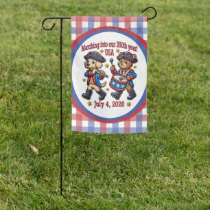 July 4th USA 250th Anniversary Semiquincentennial  Garden Flag