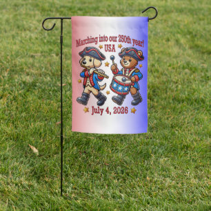 July 4th USA 250th Anniversary Semiquincentennial Garden Flag