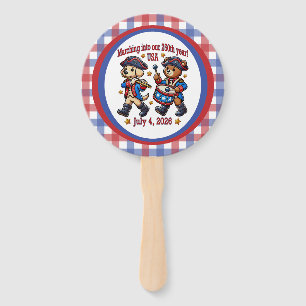 July 4th USA 250th Anniversary Semiquincentennial Hand Fan