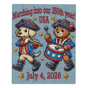 July 4th USA 250th Anniversary Semiquincentennial  Jigsaw Puzzle