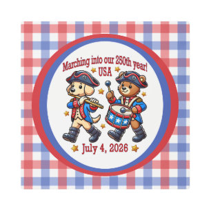 July 4th USA 250th Anniversary Semiquincentennial Metal Print