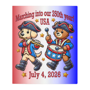 July 4th USA 250th Anniversary Semiquincentennial Metal Print