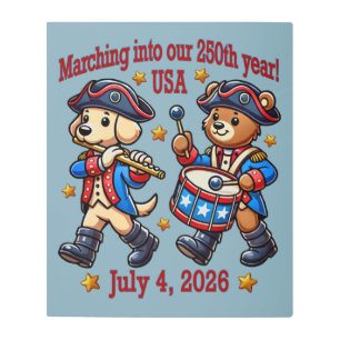 July 4th USA 250th Anniversary Semiquincentennial  Metal Print