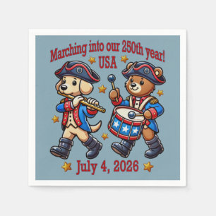July 4th USA 250th Anniversary Semiquincentennial  Napkins
