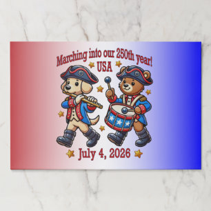 July 4th USA 250th Anniversary Semiquincentennial  Paper Pad