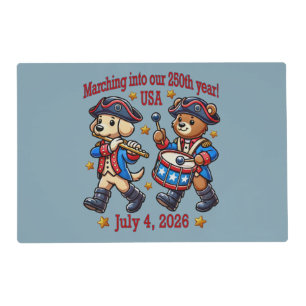 July 4th USA 250th Anniversary Semiquincentennial Placemat