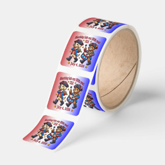 July 4th USA 250th Anniversary Semiquincentennial Square Sticker