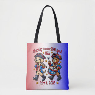 July 4th USA 250th Anniversary Semiquincentennial Tote Bag