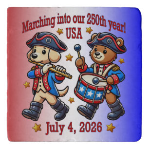 July 4th USA 250th Anniversary Semiquincentennial Trivet