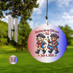 July 4th USA 250th Anniversary Semiquincentennial  Wind Chime