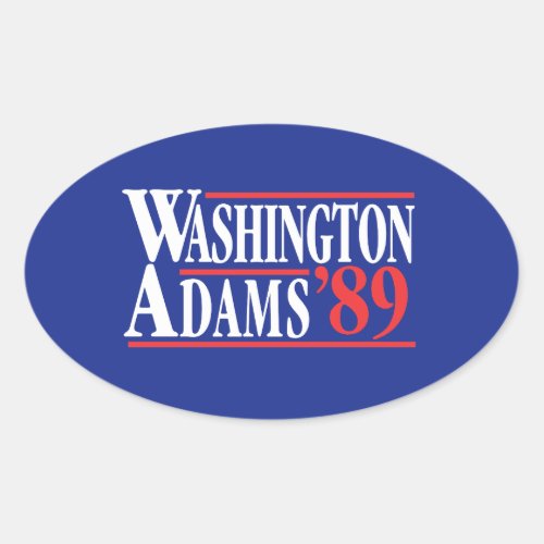 July 4th Washington Adams Campaign Bumper Sticker