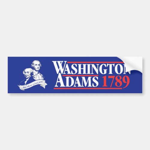 July 4th Washington Adams Campaign Bumper Sticker
