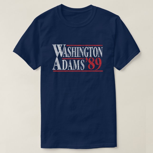 July 4th Washington Adams Campaign T-Shirt (Design Front)