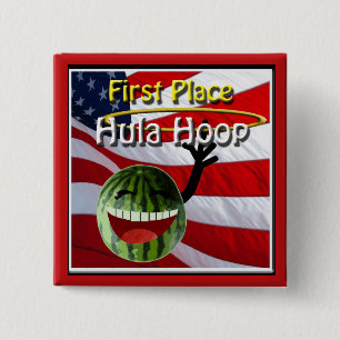 July 4th Watermelon Party 1st Place Hula Hoop Button