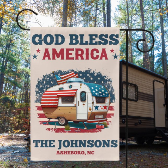 July 4th Weatherproof Personalized Campsite Flag (Creator Uploaded)