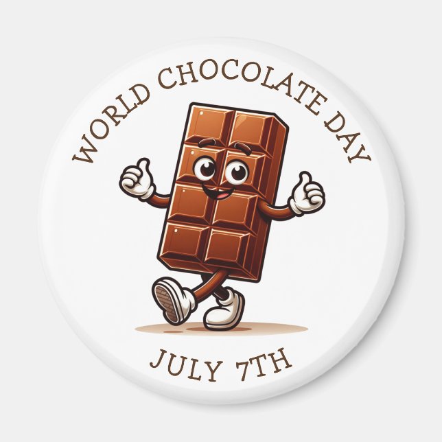 July 7th is World Chocolate Day Magnet (Front)