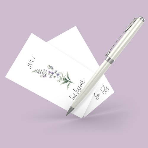 July Birth Month Flower Enclosure Card