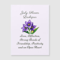 July Birth Month Flower Larkspur Floral Art