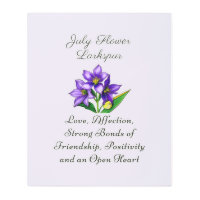 July Birth Month Flower Larkspur Floral Art