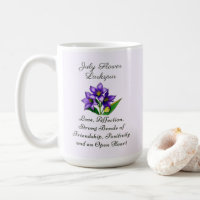 July Birth Month Flower Larkspur Floral Art