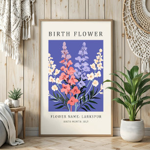 July Birth Month Flower Market Canvas Print