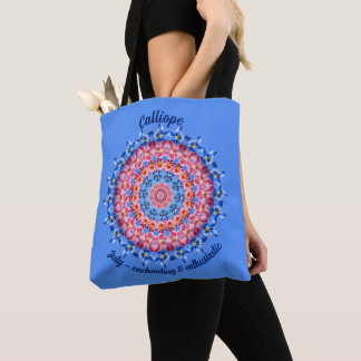 July Birth Month Flower Personalized Art Carryall Tote Bag
