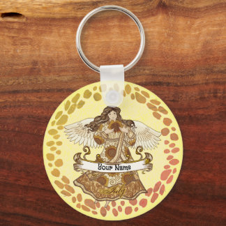 July Birthday Angel Keychain