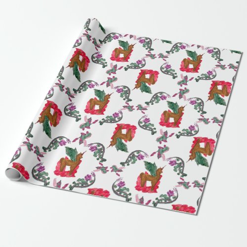 July birthday creatures wrapping paper