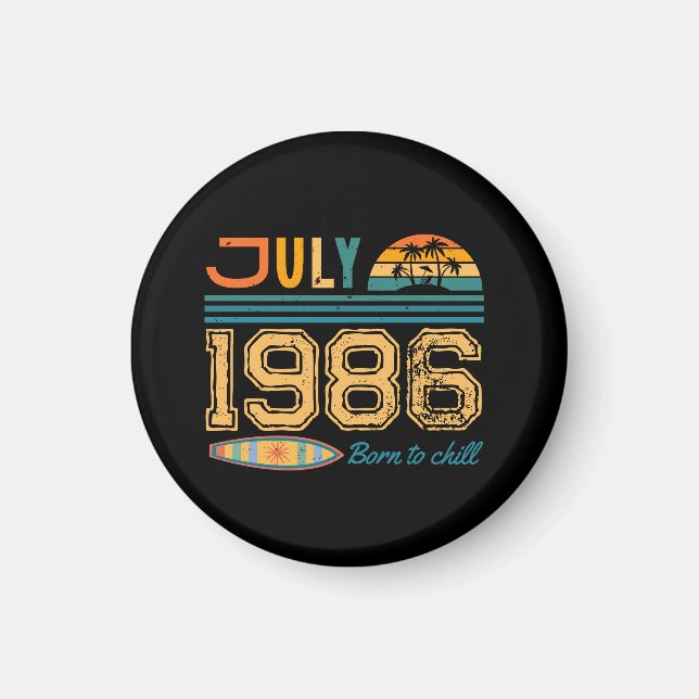 July  Birthday Custom Year  Magnet (Front)