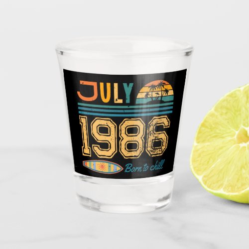 July  Birthday Custom Year  Shot Glass