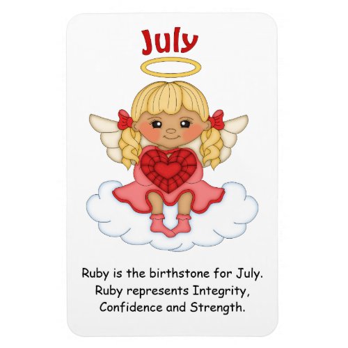 July Birthstone Angel Blonde Premium Magnet