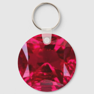 July Birthstone- Red Ruby by Sharles Keychain