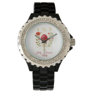 July Birthstone Ruby Elegant Spiritual Wristwatc Watch