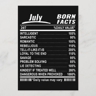 july born facts birthday t-shirts card