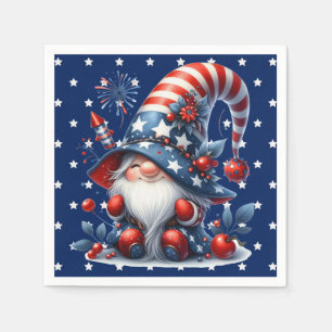 July Celebration Gnome Napkins