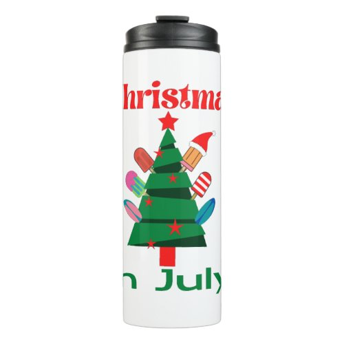 july christmas summer thermal tumbler