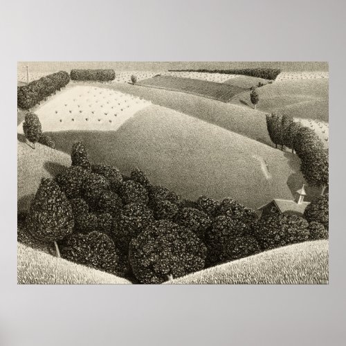 July Fifteenth 1938 by Grant Wood Poster
