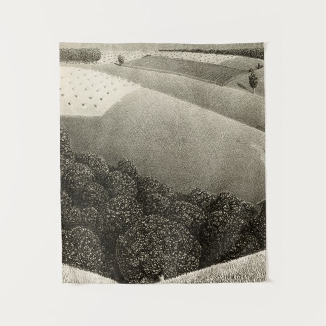 July Fifteenth, 1938 by Grant Wood Tapestry (Front)