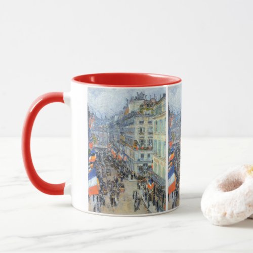 July Fourteenth Rue Daunou by Childe Hassam Mug