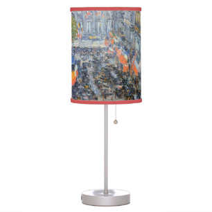 July Fourteenth, Rue Daunou by Childe Hassam Table Lamp