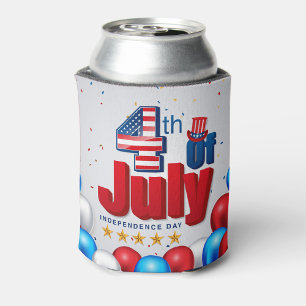 July Fourth Holiday Can Cooler