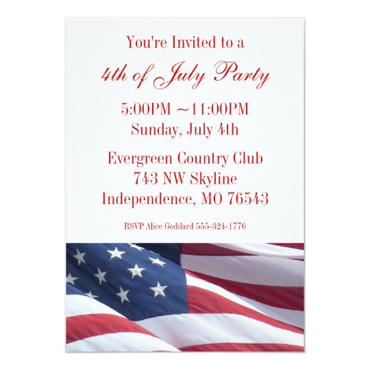 July Fourth or Election Campaign Party Invitations | Zazzle.com