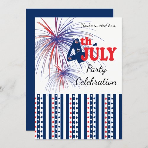 July Fourth Party Celebration Invitation