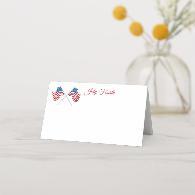 July Fourth Party Name Place Card (Front)