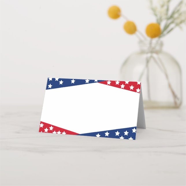 July Fourth Party Name Place Card (Front)
