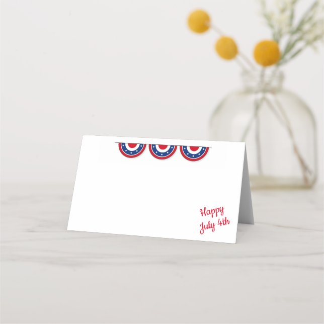 July Fourth Party Name Place Card (Front)