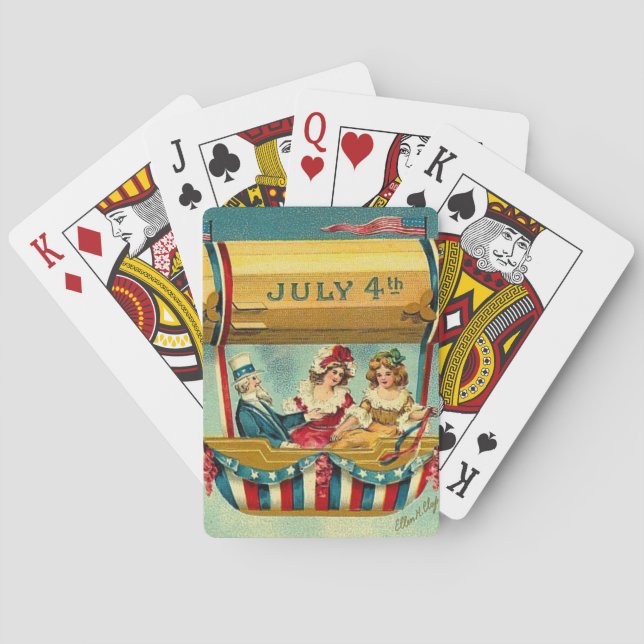 July Fourth Vintage Poker Cards (Back)