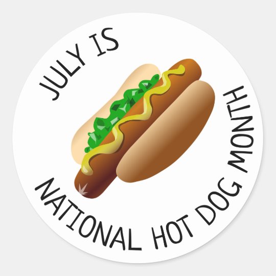 July Is National Hot Dog Month Stickers