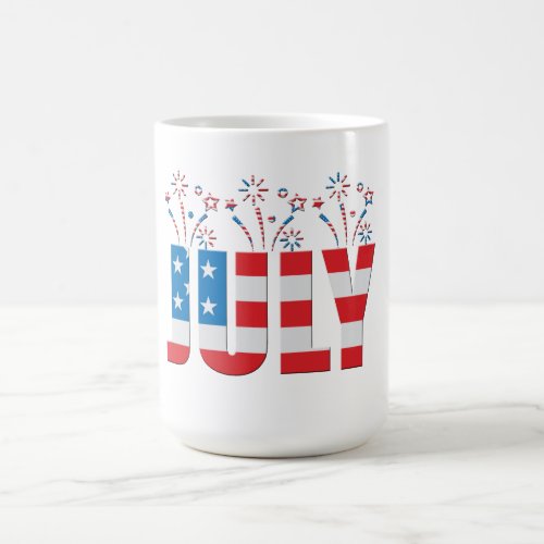 July Party Month American Stars and Stripes Coffee Mug